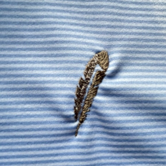 LNWOT Greyson SS Polo Shirt Golf Tour Striped Blue Medium Men - Picture 3 of 8